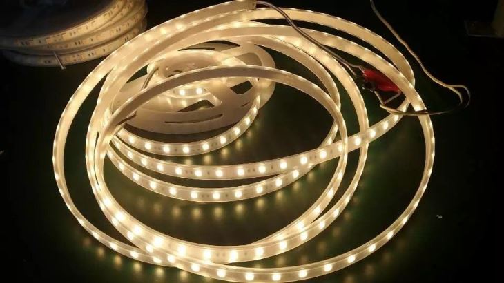 Waterproof underwater corrosion proof 12/24V extruded 2835 flex led strip 
